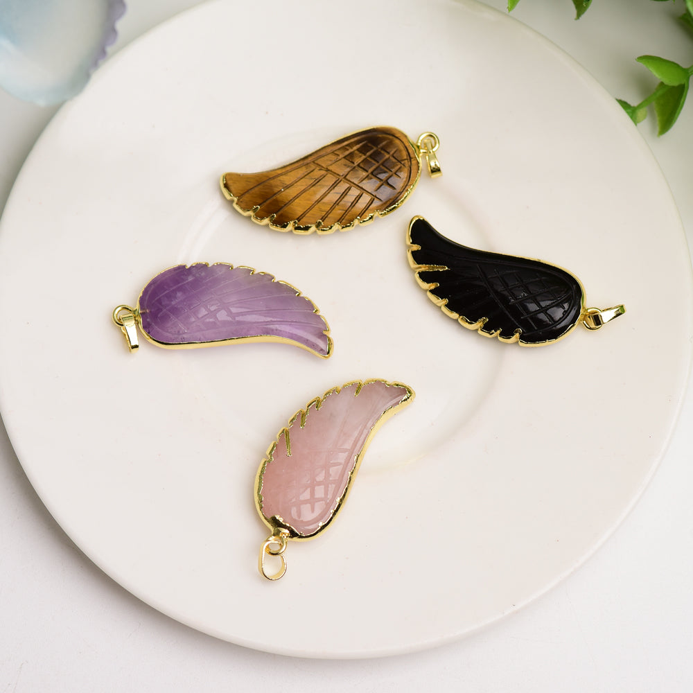 Mixed Crystal Wing Shape Pendant Bulk Wholesale  Wholesale Crystals