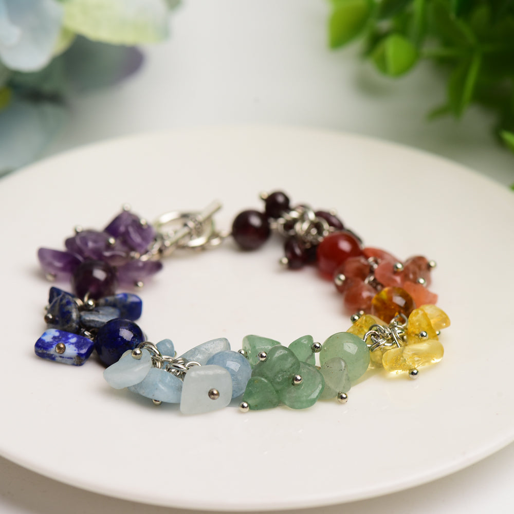 Mixed Crystak Chakra Bracelet Bulk Wholesale  Wholesale Crystals