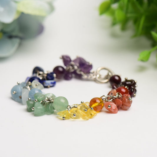 Mixed Crystak Chakra Bracelet Bulk Wholesale  Wholesale Crystals