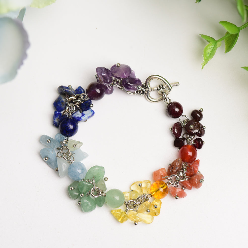 Mixed Crystak Chakra Bracelet Bulk Wholesale  Wholesale Crystals