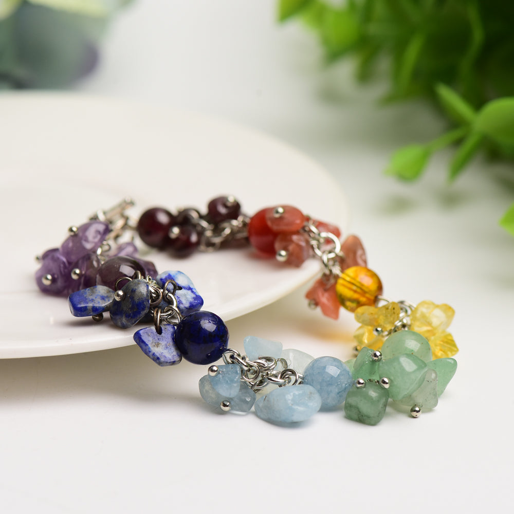 Mixed Crystak Chakra Bracelet Bulk Wholesale  Wholesale Crystals