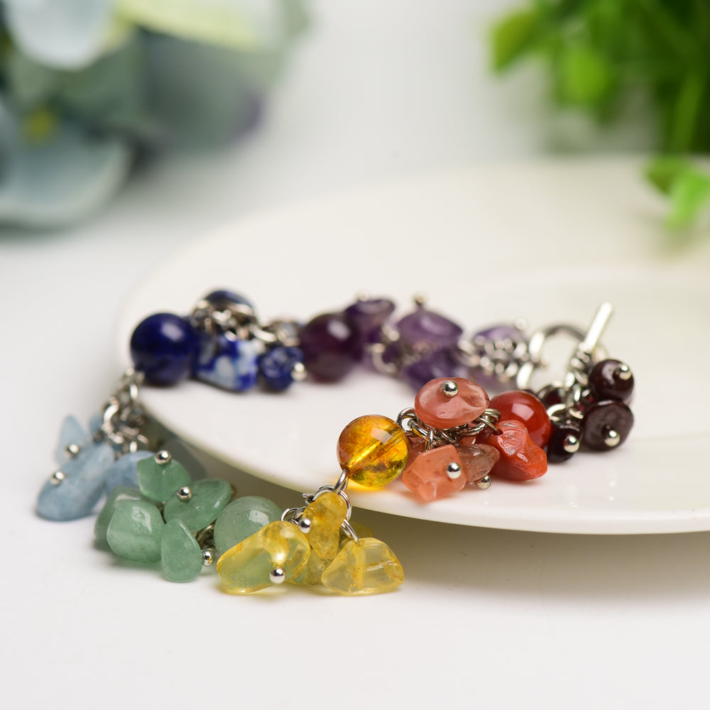 Mixed Crystak Chakra Bracelet Bulk Wholesale  Wholesale Crystals