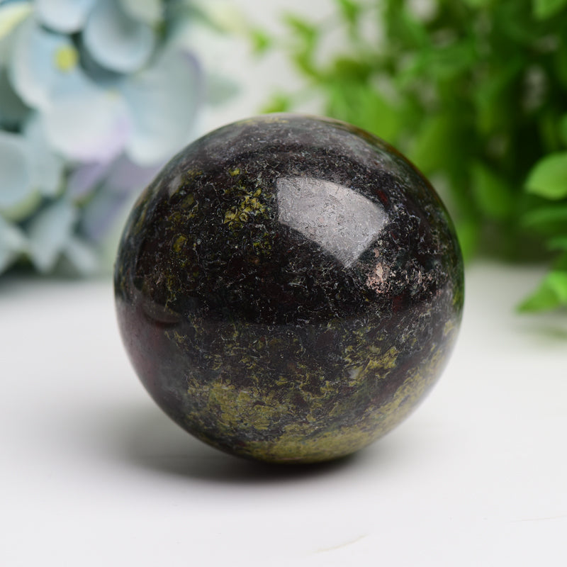 1.8"-2.0" Dragon Blood Stone Crystal Sphere Bulk Wholesale  Wholesale Crystals