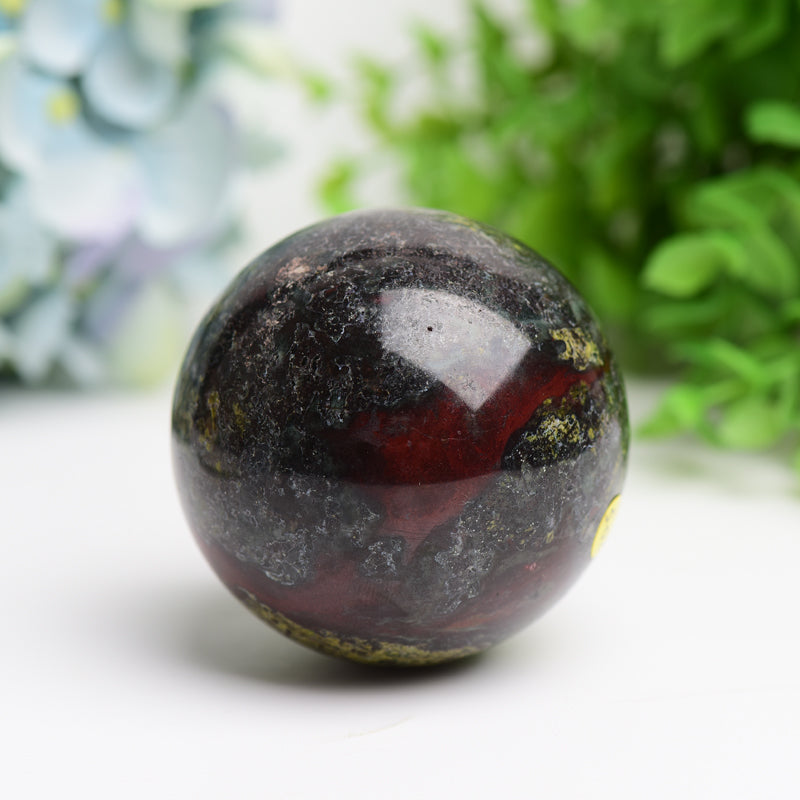 1.8"-2.0" Dragon Blood Stone Crystal Sphere Bulk Wholesale  Wholesale Crystals