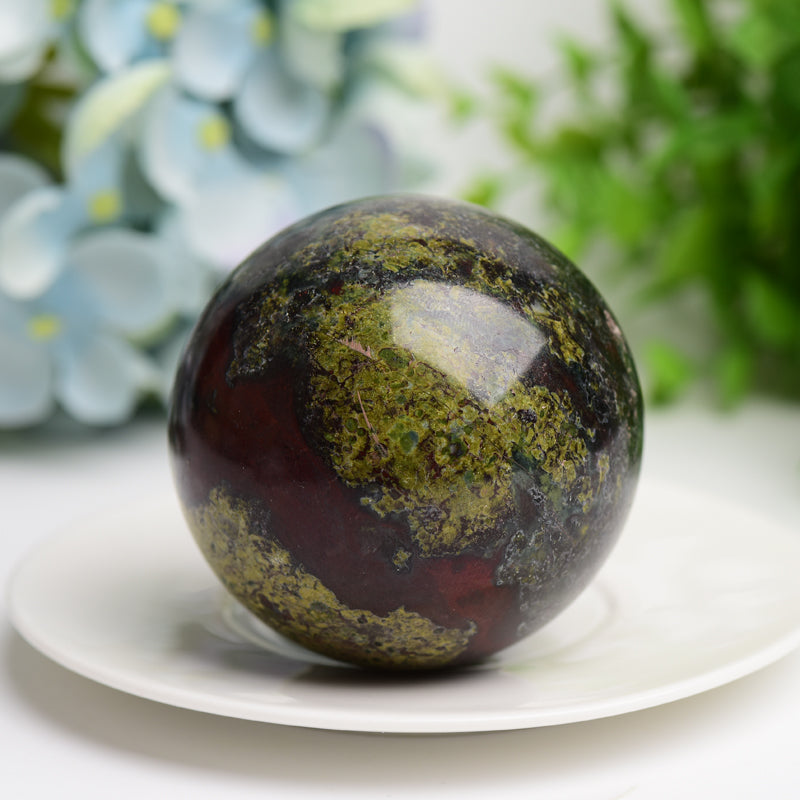 1.8"-2.0" Dragon Blood Stone Crystal Sphere Bulk Wholesale  Wholesale Crystals