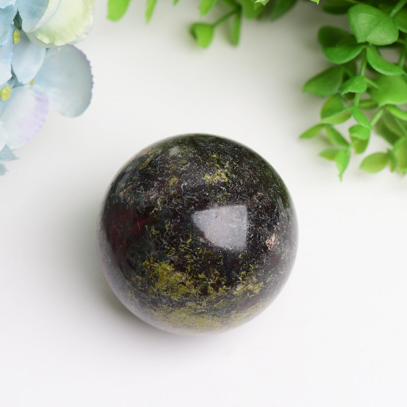 1.8"-2.0" Dragon Blood Stone Crystal Sphere Bulk Wholesale  Wholesale Crystals