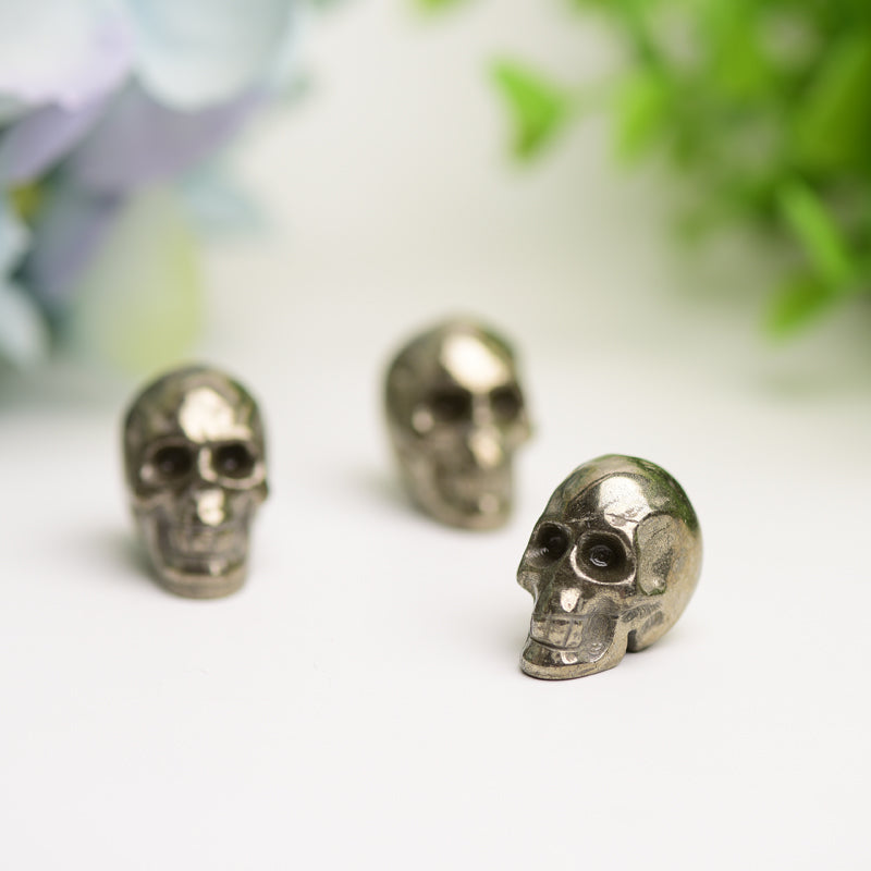 0.8" Mini Pyrite Skull Bulk Wholesale  Wholesale Crystals