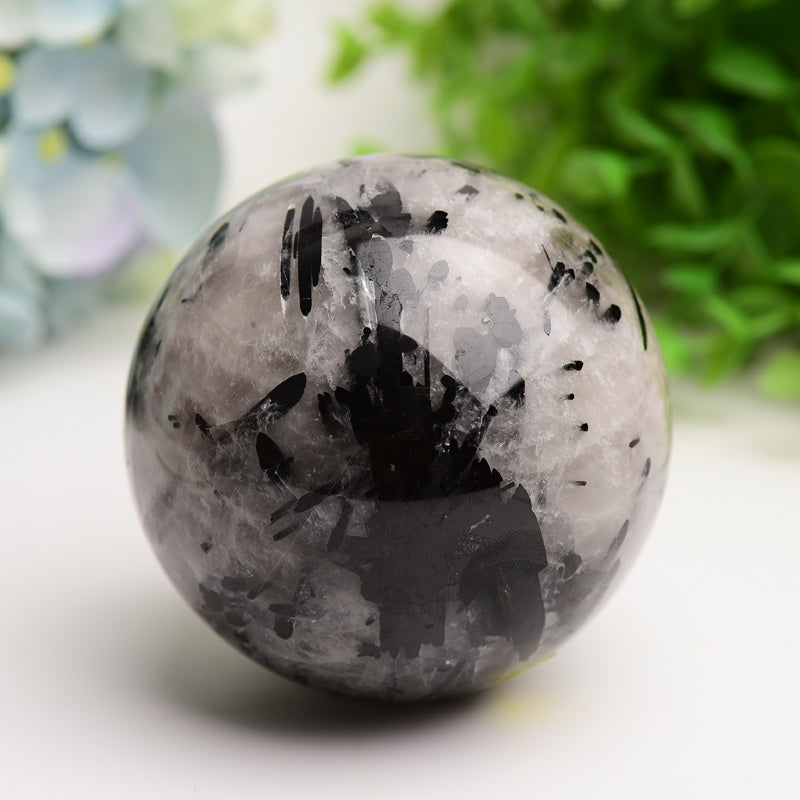 2.5"-4.0" Black Tourmaline Crystal Sphere Bulk Wholesale  Wholesale Crystals