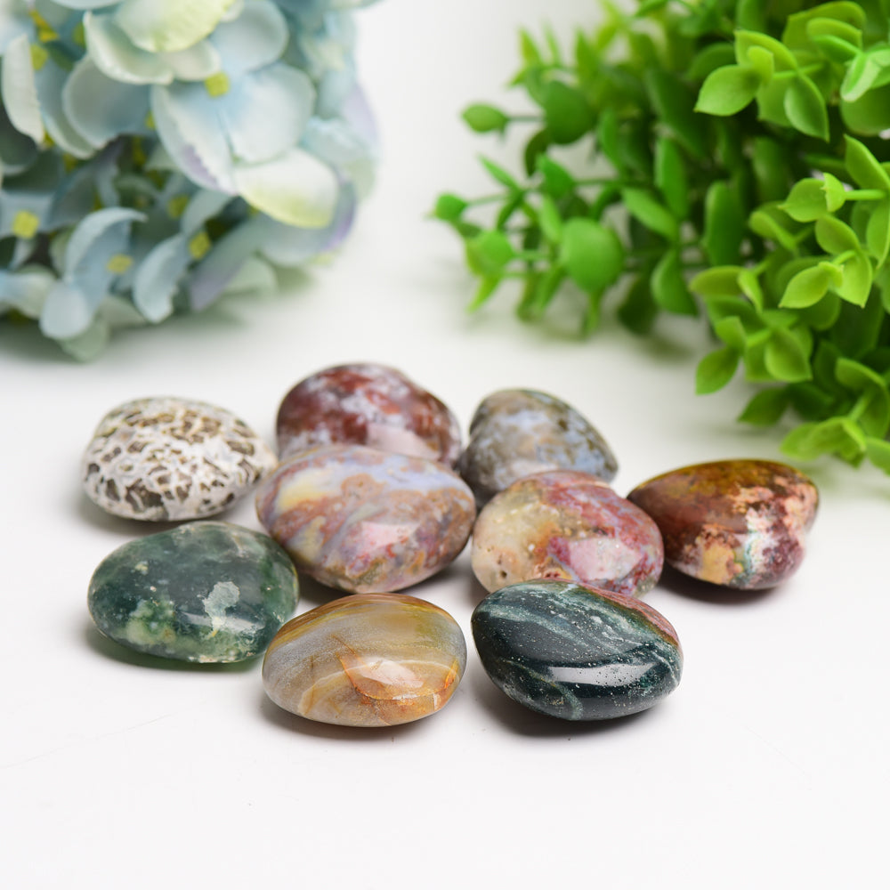 1.6" Ocean Jasper Heart Crystal Carving Bulk Wholesale  Wholesale Crystals