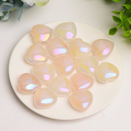 1.0" Aura Crystal Heart Carving Bulk Wholesale  Wholesale Crystals