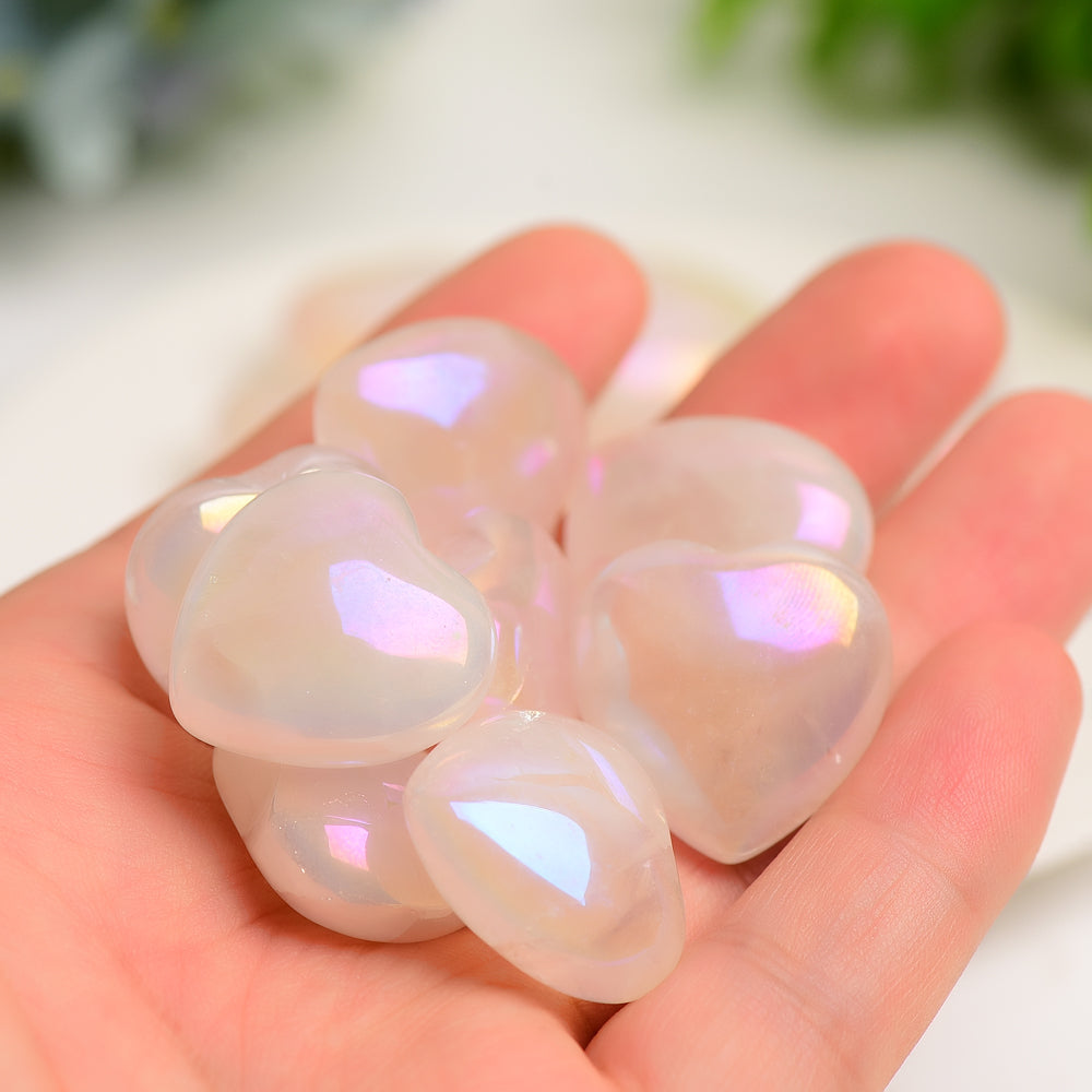 1.0" Aura Crystal Heart Carving Bulk Wholesale  Wholesale Crystals