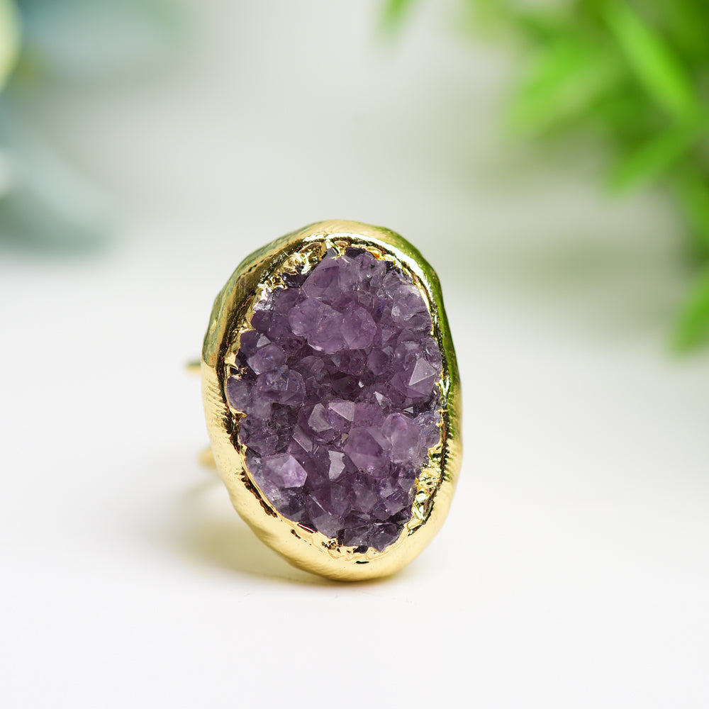 Amethyst Cluster Metal Ring Bulk Wholesale  Wholesale Crystals