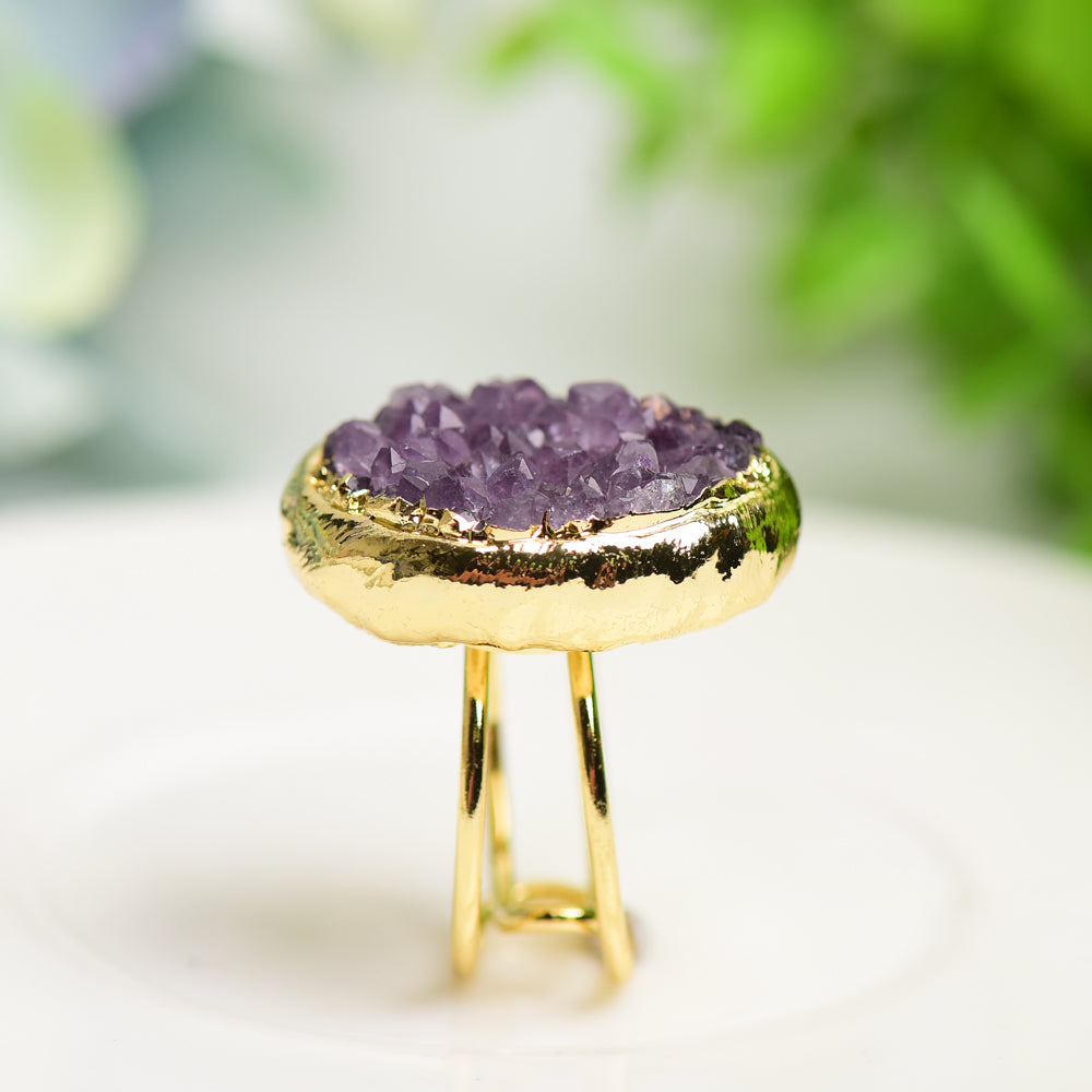 Amethyst Cluster Metal Ring Bulk Wholesale  Wholesale Crystals