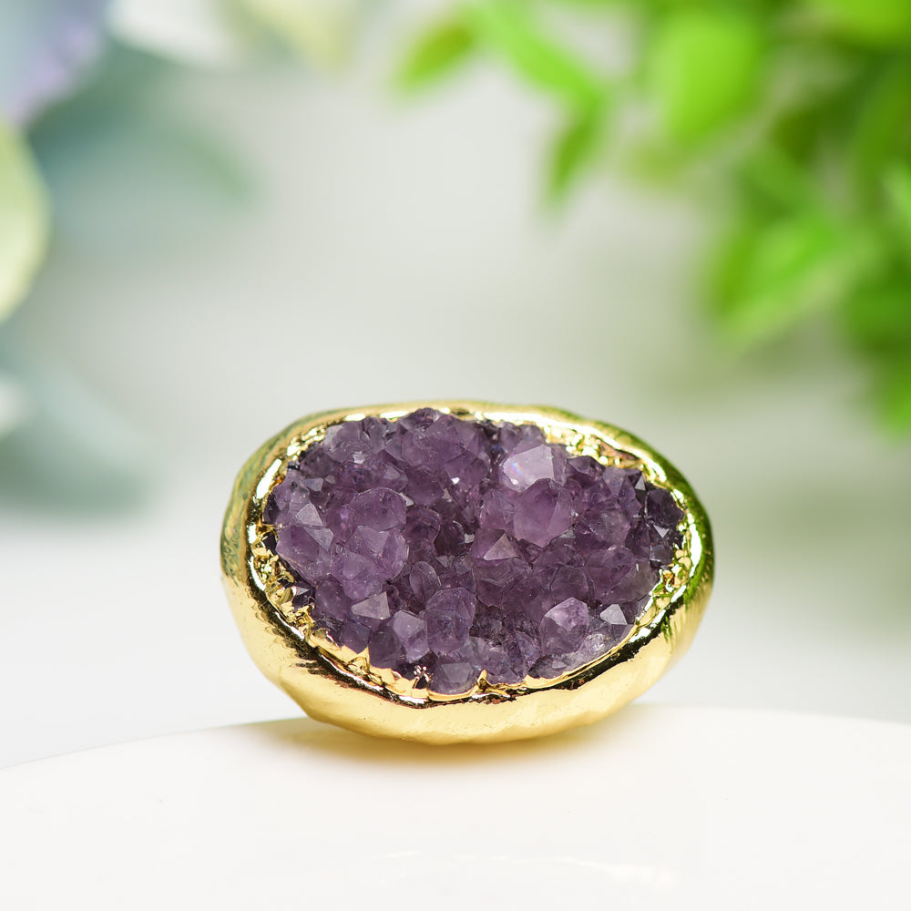 Amethyst Cluster Metal Ring Bulk Wholesale  Wholesale Crystals