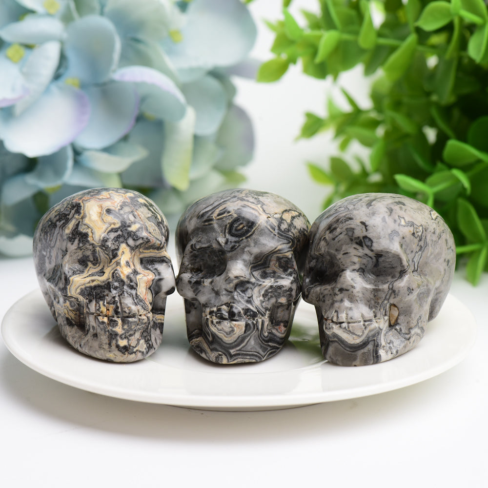 2.0" Piccaso Stone Skull Crystal Carving Bulk Wholesale  Wholesale Crystals