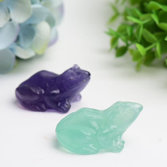 2.0" Fluorite Frog Crystal Carving Bulk Wholesale  Wholesale Crystals