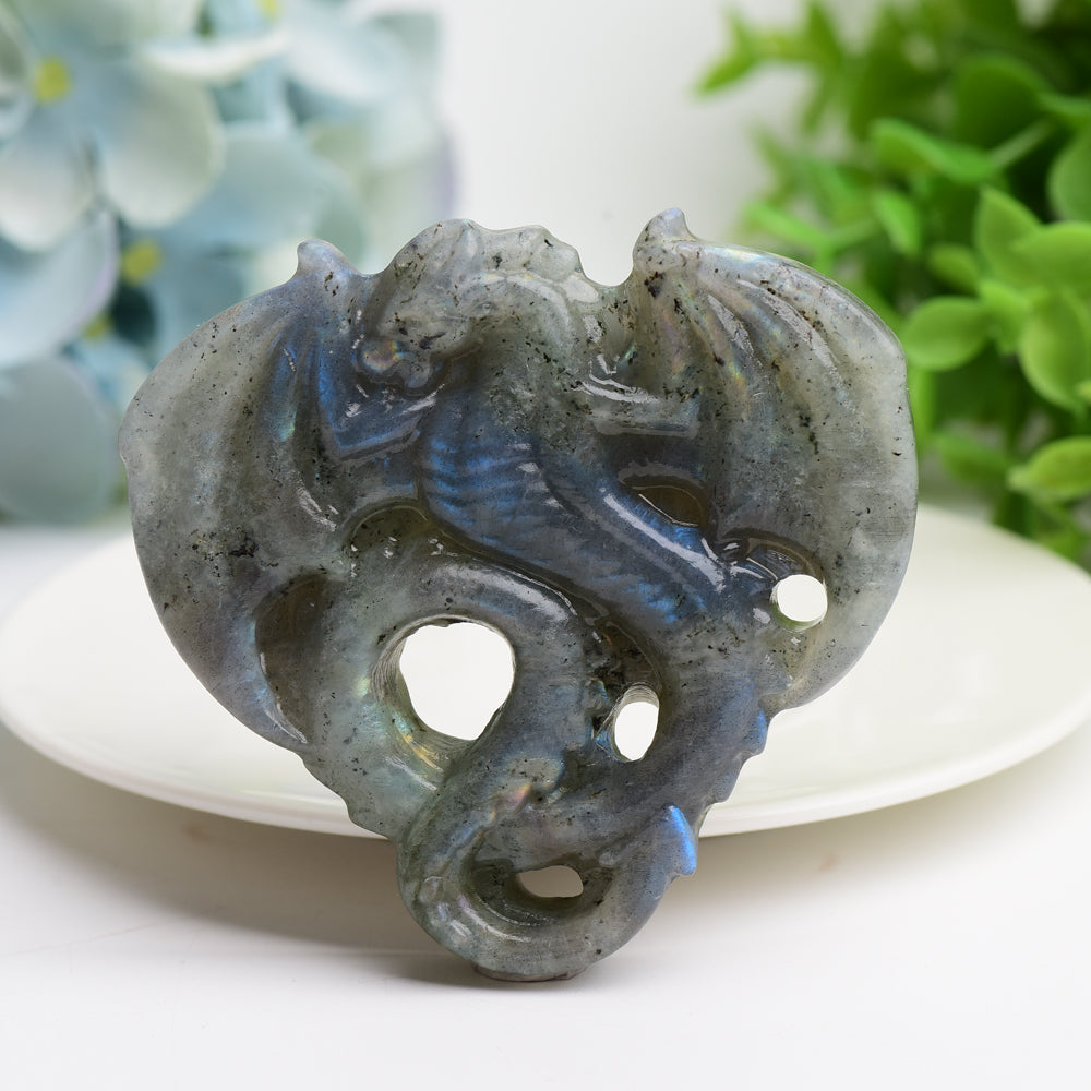 3.0" Lavradorite Dragon Crystal Carving Bulk Wholesale  Wholesale Crystals