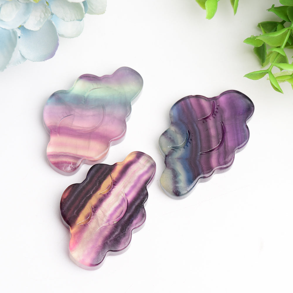 2.3" Rainbow Fluorite Cloud Crystal Carving Bulk Wholesale  Wholesale Crystals