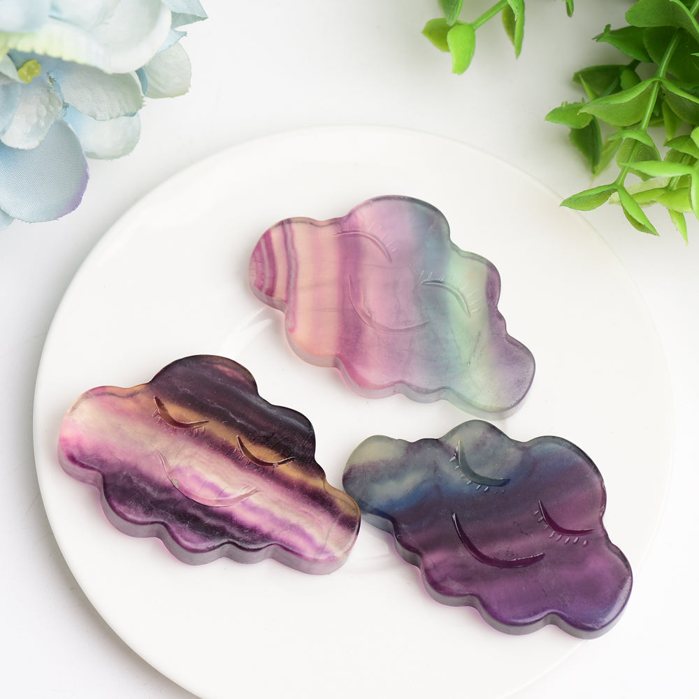 2.3" Rainbow Fluorite Cloud Crystal Carving Bulk Wholesale  Wholesale Crystals