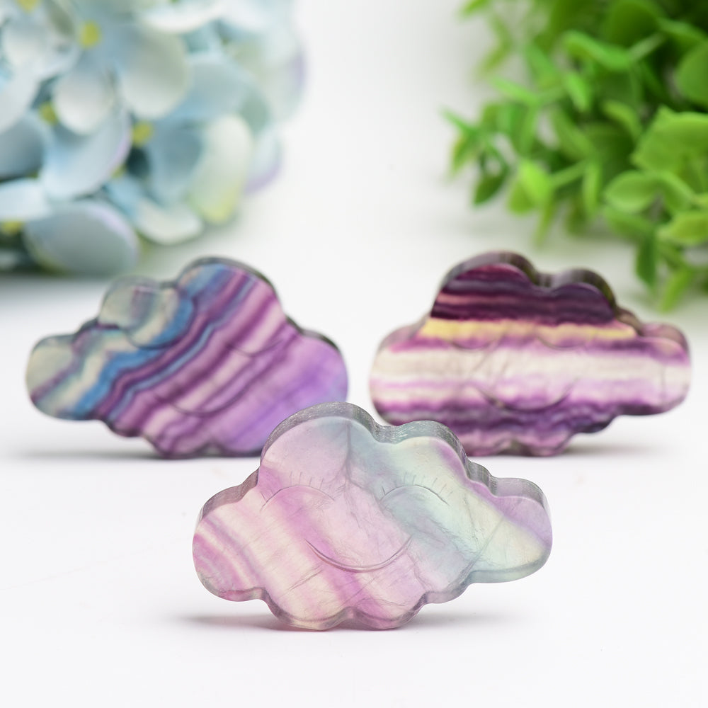 2.3" Rainbow Fluorite Cloud Crystal Carving Bulk Wholesale  Wholesale Crystals