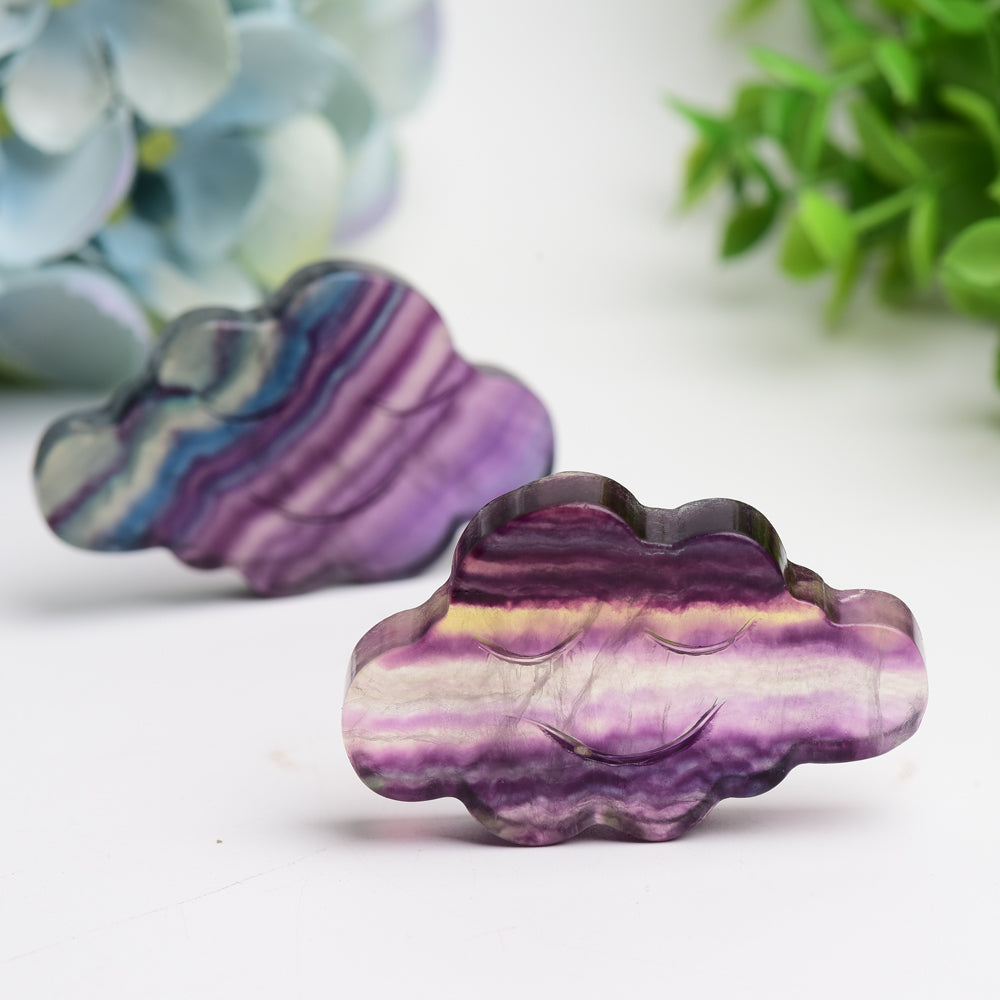 2.3" Rainbow Fluorite Cloud Crystal Carving Bulk Wholesale  Wholesale Crystals