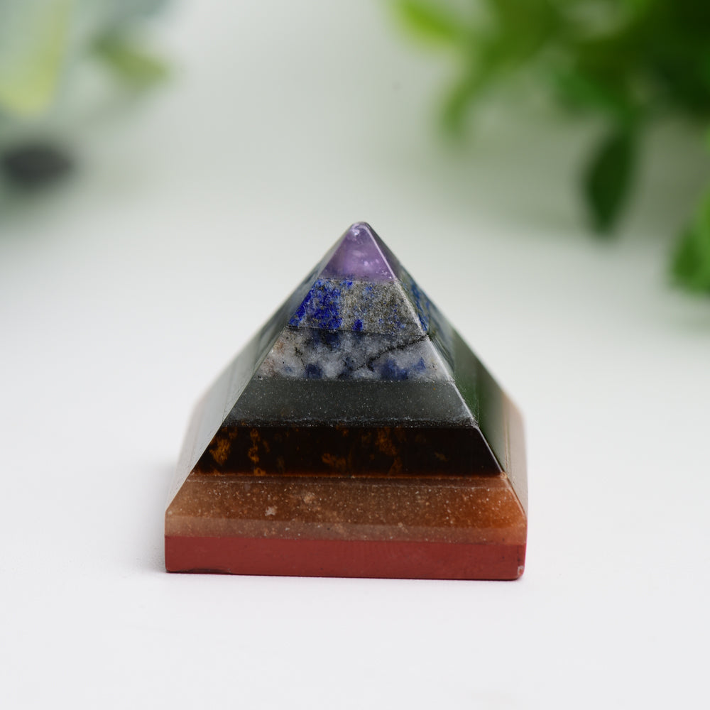 1.0" Chakra Pyramid Crystal Carving Bulk Wholesale  Wholesale Crystals