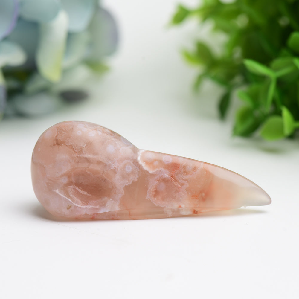 2.7"-3.0" Flower Agate Raven Skull Crystal Carving Bulk Wholesale  Wholesale Crystals