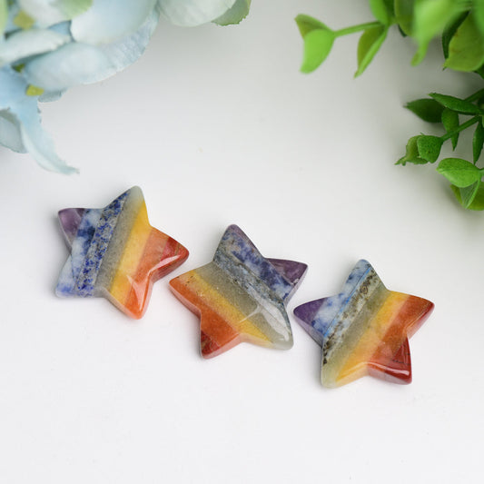 1.1" Chakra Star Crystal Carving Bulk Wholesale  Wholesale Crystals