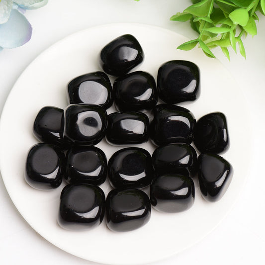 Black Obsidian Crystal Tumbles Bulk Whoelsale  Wholesale Crystals