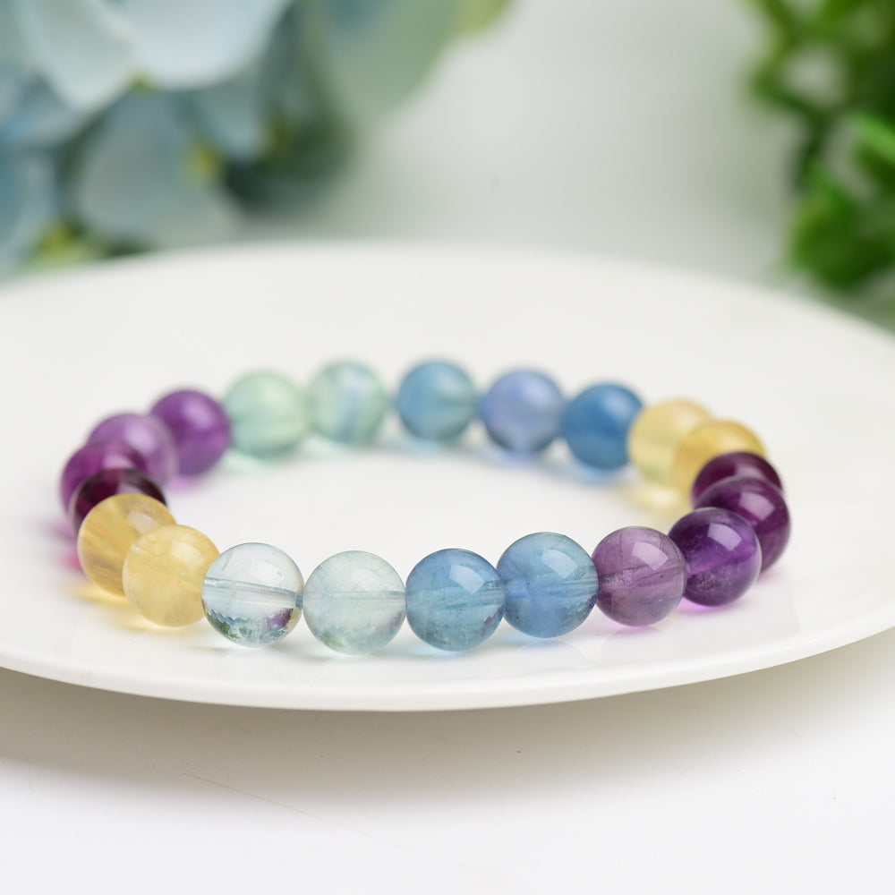 9mm Mixed Fluorite Bracelet Bulk Wholesale  Wholesale Crystals