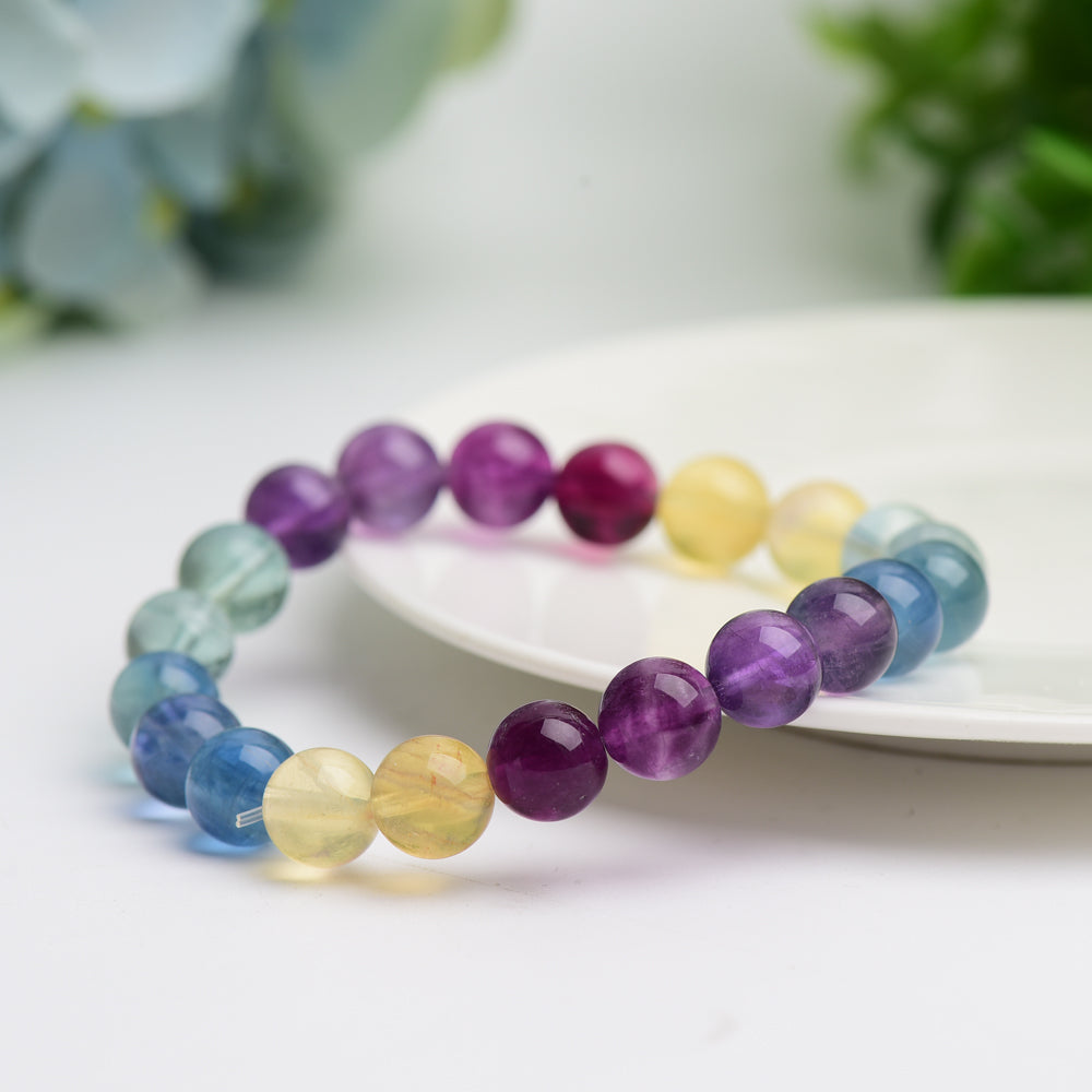 9mm Mixed Fluorite Bracelet Bulk Wholesale  Wholesale Crystals