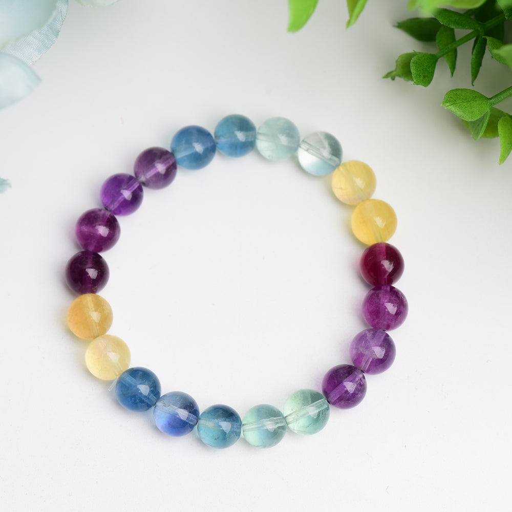 9mm Mixed Fluorite Bracelet Bulk Wholesale  Wholesale Crystals