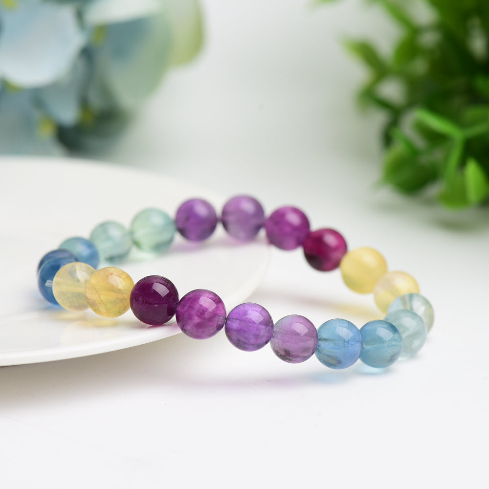 9mm Mixed Fluorite Bracelet Bulk Wholesale  Wholesale Crystals