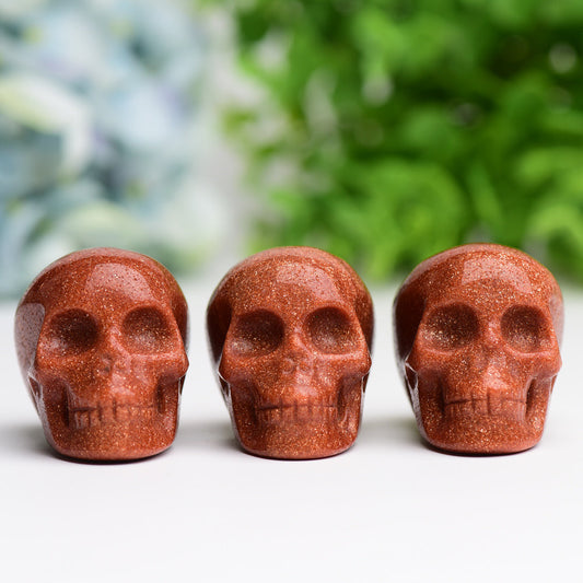 2.0" Golden Sandstone Skull Crystal Carving  Wholesale Crystals