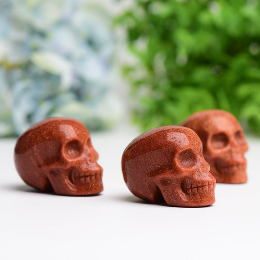 2.0" Golden Sandstone Skull Crystal Carving  Wholesale Crystals