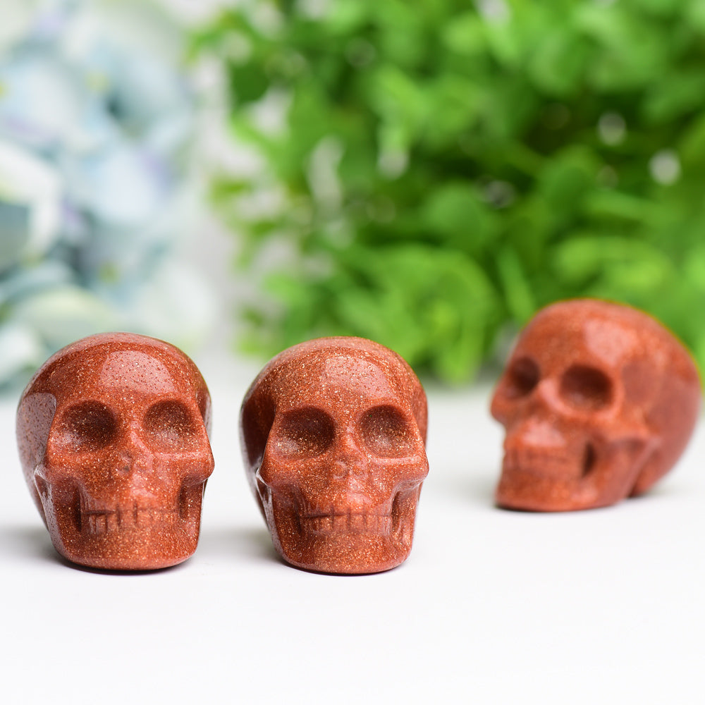 2.0" Golden Sandstone Skull Crystal Carving  Wholesale Crystals