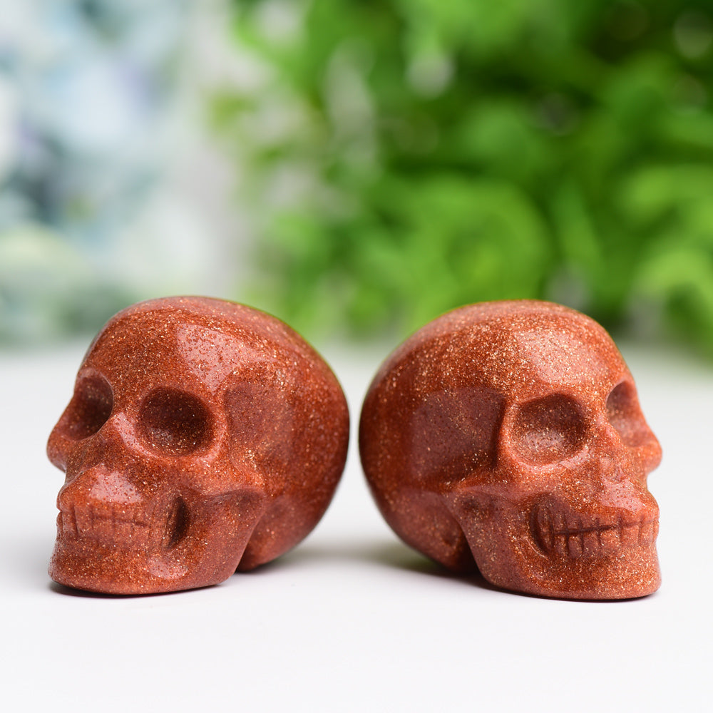 2.0" Golden Sandstone Skull Crystal Carving  Wholesale Crystals