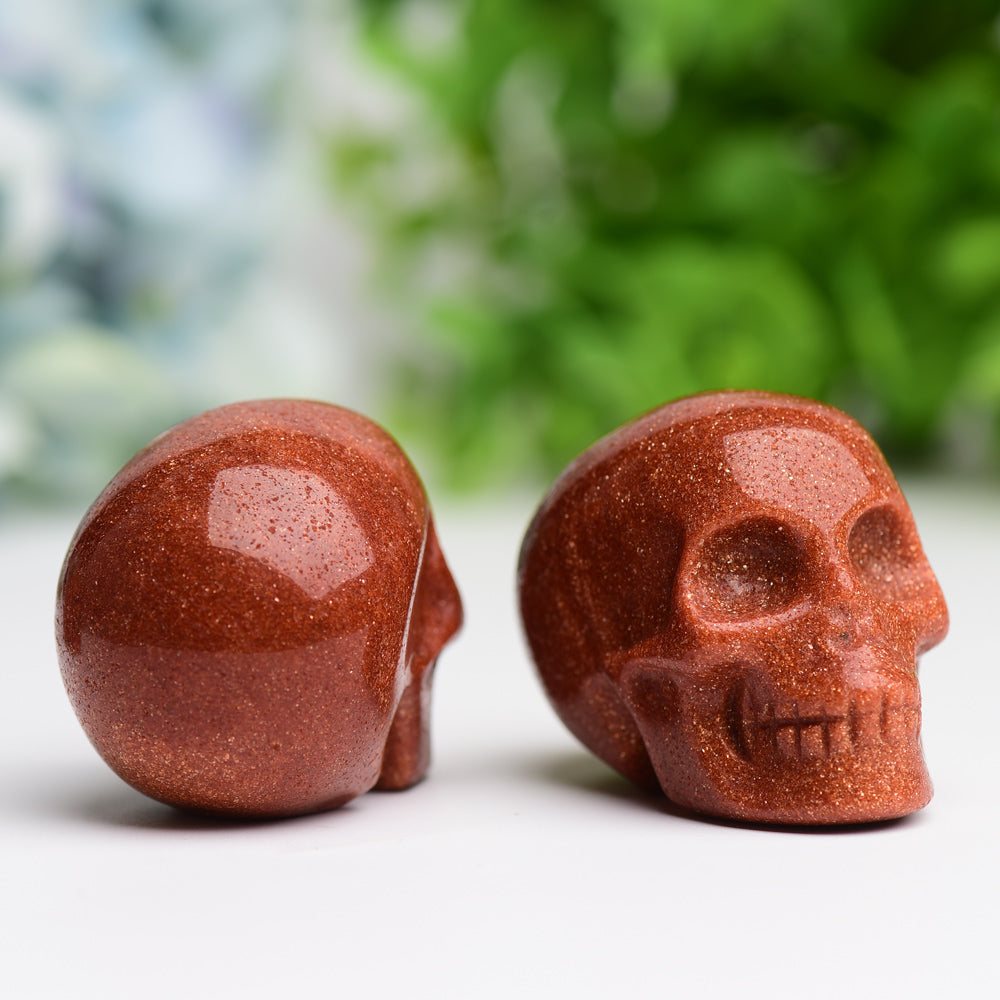 2.0" Golden Sandstone Skull Crystal Carving  Wholesale Crystals