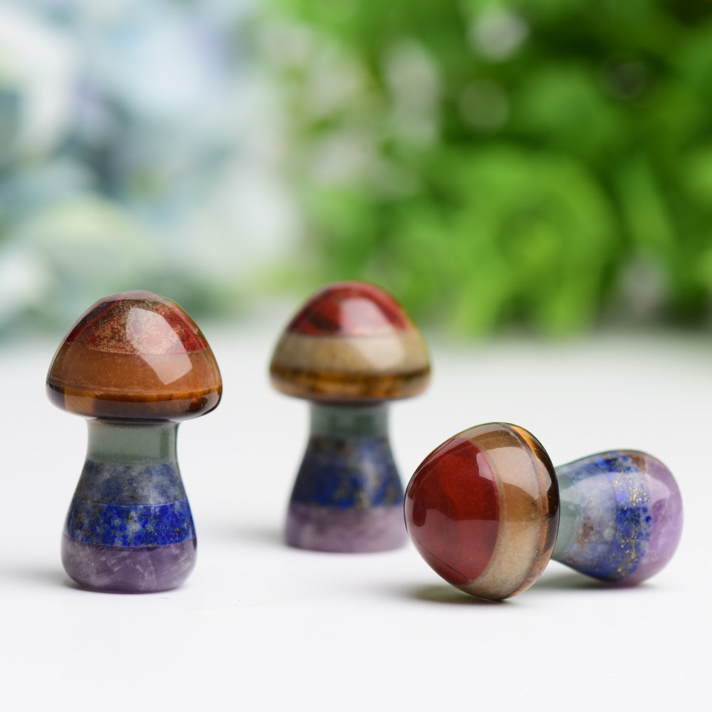 1.3" Chakra Mushroom Crystal Carving  Wholesale Crystals