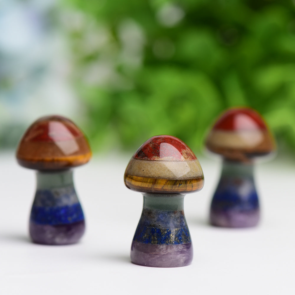 1.3" Chakra Mushroom Crystal Carving  Wholesale Crystals