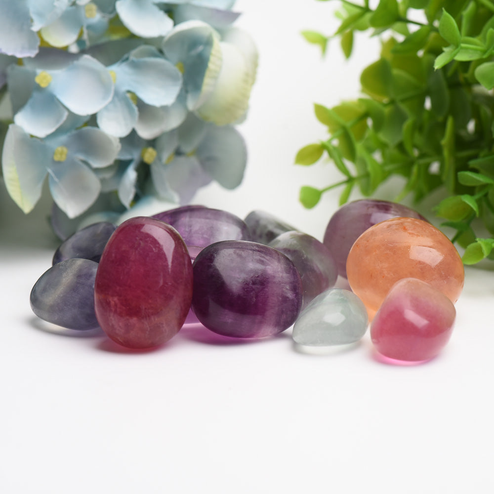 Rainbow Fluorite Crystal Tumbles Bag Bulk Wholesale  Wholesale Crystals