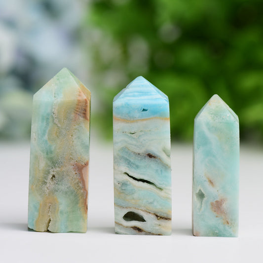 Set of 3 Hemimorphite Point Bag  Wholesale Crystals