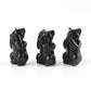 Black Obsidian See No Evil, Hear No Evil, Speak No Evil, Free Form 1set Wholesale Crystals