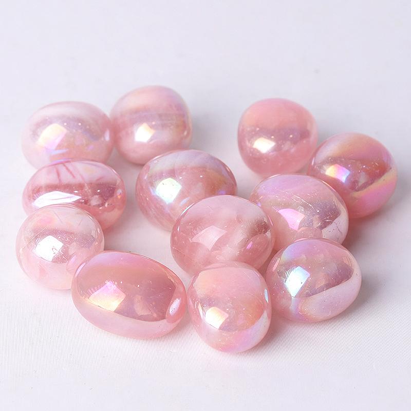 0.1kg Aura Rose Quartz Tumbles Wholesale Crystals