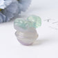 1.6" Fluorite Ring Bell Crystal Carvings for Christmas Wholesale Crystals