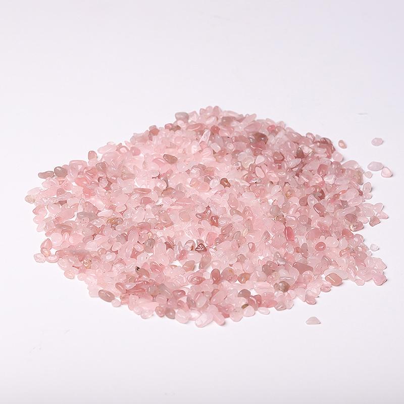 0.1kg Different Size High Quality Natural Rose Quartz Chips Crystal Chips for Decoration Wholesale Crystals