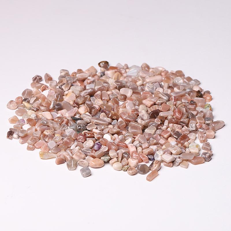 0.1kg 7-9mm Peach Moonstone Chips Crystal Chips for Decoration Wholesale Crystals