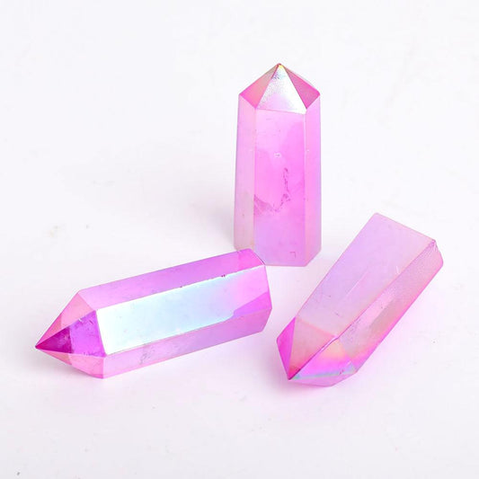 Aura Purple Crystal Points Wholesale Crystals