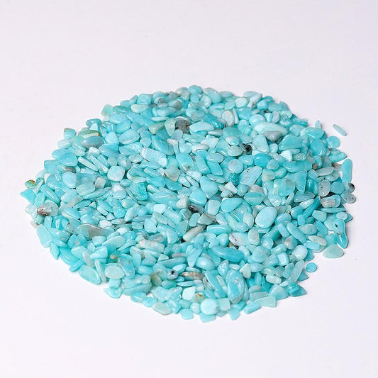 0.1kg Different Size Natural Amazonite Chips Crystal Chips for Decoration Wholesale Crystals