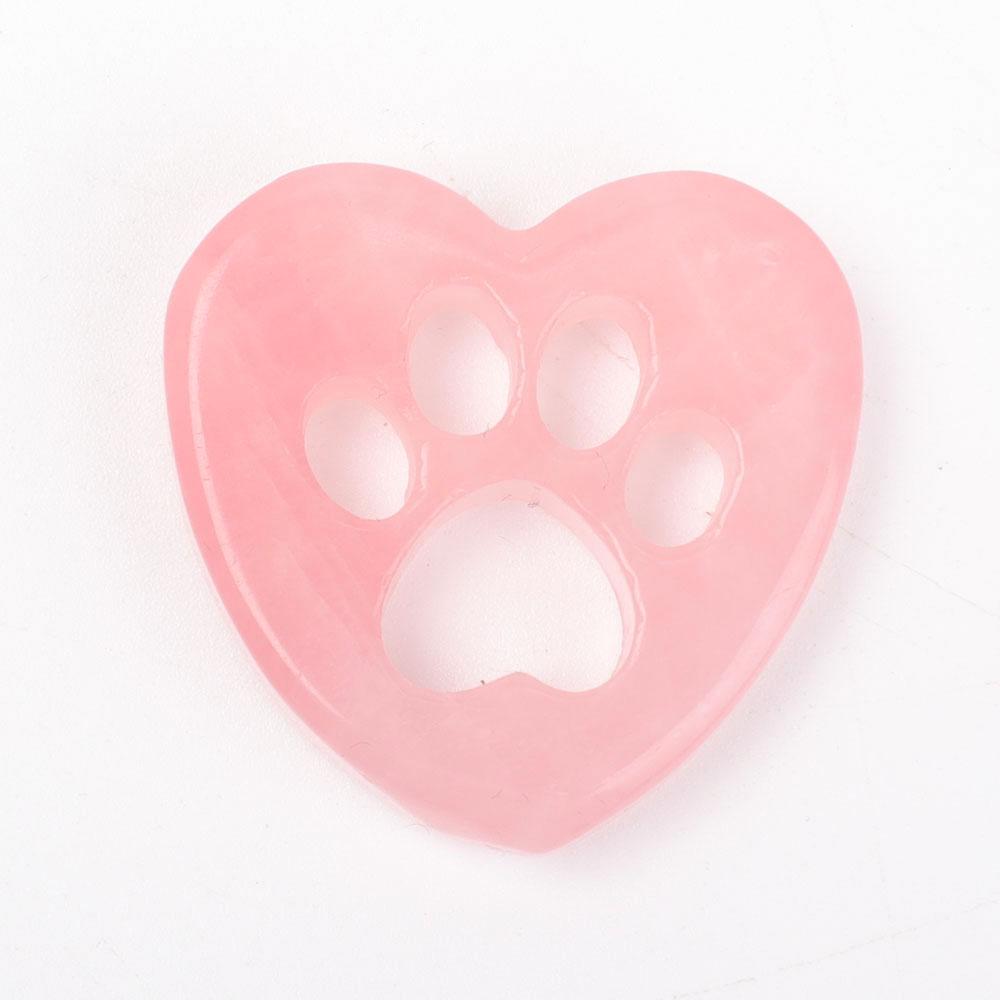 Rose Quartz Heart Shape with Claw Carving Wholesale Crystals